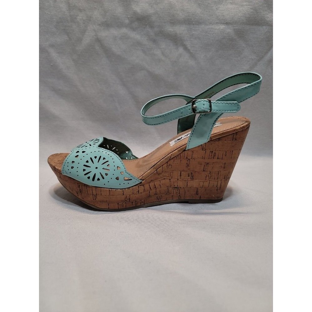 American Eagle Cork Wedge Sandals Size 8.5 Strappy
